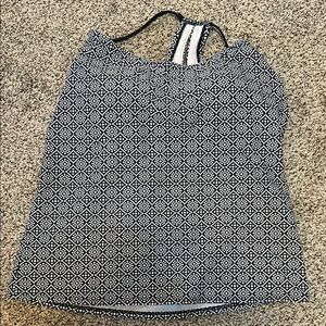 Kona Sol Dark Blue and White One Piece Swimsuit